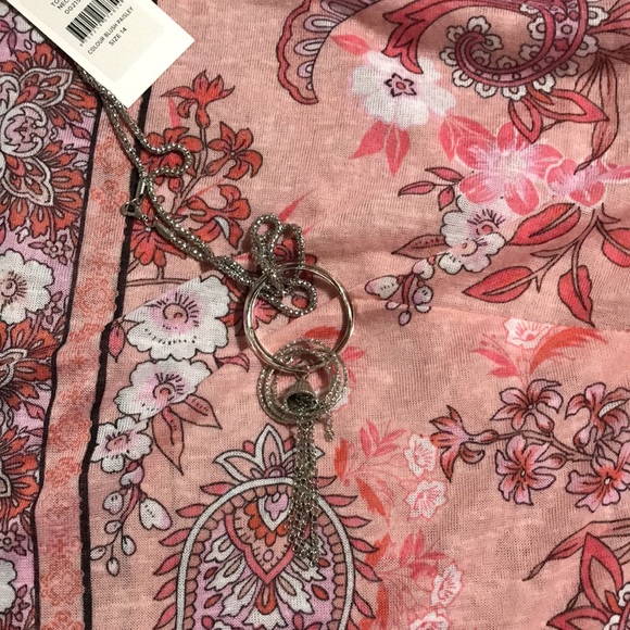 Evans top. Beautiful blush color, removable necklace. Brand new, 100% polyester. - Picture 2 of 4